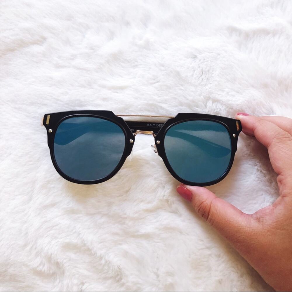 Margo Blue & Black Brow Bar Sunglasses